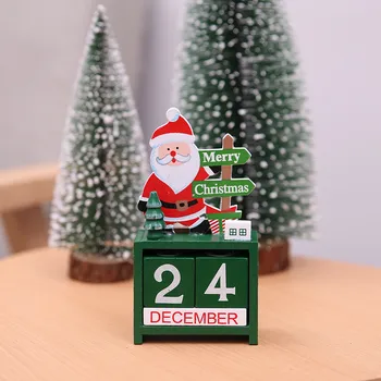 Ziemassvētku Mini Koka Kalendāra Ziemassvētku Rotājumu Mājas Apdare Amatniecības Dāvana Ziemassvētku Kalendārs