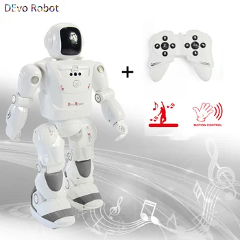 Ziņas DEVO Robots Smart RC Programmējams Robots Centrālās Žestu Kontroles Deju LED Vārda Robots bērniem Dāvanu Pieaugušo Rotaļlietas