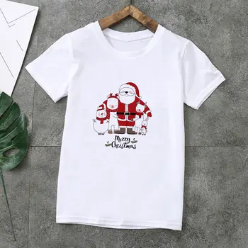 Zēni Meitenes Īsām Piedurknēm T-Krekli Karikatūra Ziemassvētku Funny SUNS T Kreklu Bērnu Meitene Topi Bērnu Tees Bērniem Tshirt Vogue Streetwear