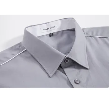 Zīmola 2019 Ikdienas Krekls Vīriešiem ar garām Piedurknēm Slim Fit Vīriešu Ikdienas Pogu uz Leju Krekls Formālu Kleita Krekli Vīriešu Apģērbu, Camisa Balts
