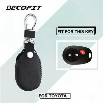 Ādas Atslēgu vāciņš der Toyota Sienna Tacoma Tundra Sequoia Keychain Keybag Tālvadības Gadījumā Aizsardzības Apvalks Fob Auto-Stils