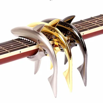 Ģitāra Capo Uztvērējs Cinka Sakausējuma Haizivs Akustisko Classic Elektriskā Guitarra Skava Mūzikas Instrumentu Piederumu Capo Par Toņa Regulēšana