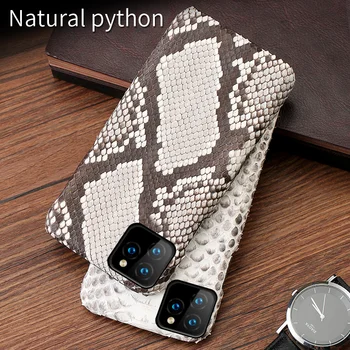 Īsta Ādas somiņa Iphone 12 pro max Oriģinālu Python ādas aizmugurējo vāciņu Priekš iphone 11 Pro gadījumā xr xs max 7 8 coque fundas