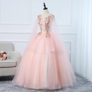 īsta rozā ziedu plecu plīvurs vintage bumbu kleita royal Viduslaiku, Renesanses Viktorijas kleitu Belle bumbu 8616