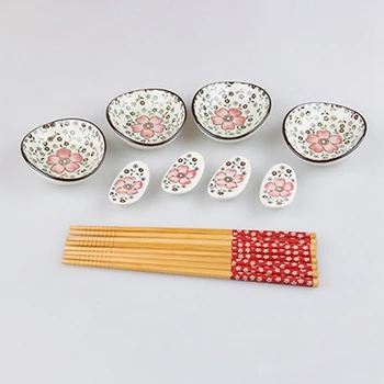Ķīniešu, Keramikas Galda Piederumu Komplekts, Japāņu Suši Komplekts, Galda Piederumi, Dāvanu Kastē, High-End Galda Piederumi