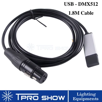 1.8 M USB, Lai DMX Saskarnes Adaptera Kabeli PC, Lai DMX Kontrolieris Reostats USB DMX 512 Signāla Pārveidošanas Skatuves Apgaismojuma Efektu DJ