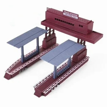 1:87 HO Mēroga Dzelzceļa Skatuves Apdare Stacijas Modelis Smilšu Tabula Ēkas Modeli, būvkonstrukciju Komplekti