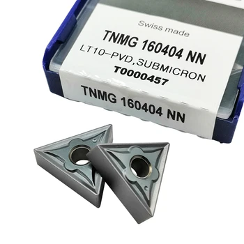 10pcs TNMG160404 NN LT30 TNMG160408 NN LT10 ārējās asmens virpošanas instrumenti, karbīda ievietot mašīnu tipa volframa karbīda griezējs