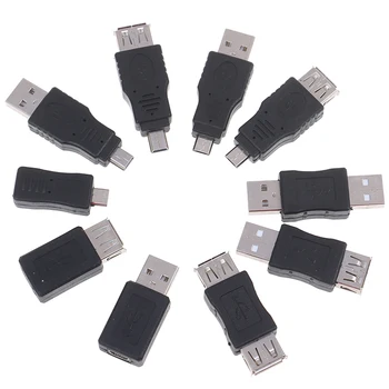 10pcs/komplekts USB OTG Sieviešu un Vīriešu Micro USB, Mini Changer Adapteris Converter USB Adapteri Sīkrīkus