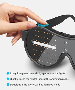 16 Režīmi, Displeja Ātri Flash Led Brilles Akumulators-jaudīgā Gaismas Puse Glāzes Grand Pasākums Puse Chritmas Rotājumi
