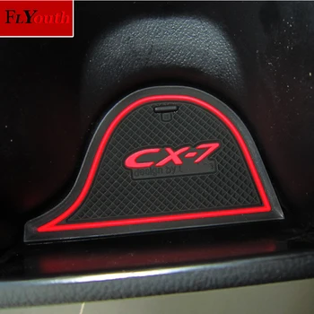 16pcs/komplekts 3D Gumijas Paklājiņu ar neslīdošu Interjera Kausa Pad Durvju Groove Mat Mazda CX-7 CX7 CX 7 Automašīnas durvju paklājiņš Auto Piederumi Stils
