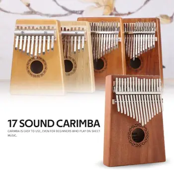 17 Taustiņi Kalimba Koka Sarkankoks Īkšķi Klavieres Mūzikas Instrumentu ar Tuning Āmuru Auduma kategorijas Uzlīme Soma Iesācējiem