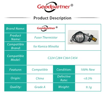 1X [Kvalitātes Garantija] Fuser Thermistor par Konica Minolta bizhub C224 C284 C 364 C454