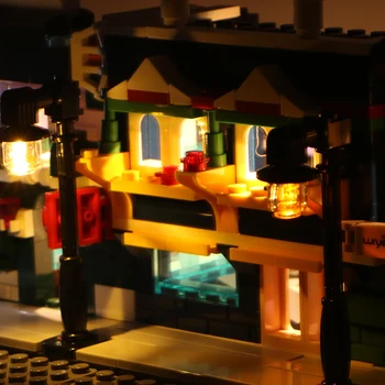 1pc Led Gaismas Set Red Green Building Block Pilsētas Ielu Zilā Apdare USB Fit Lego Apelsīnu Ķieģeļu Māja DIY Rotaļlietas