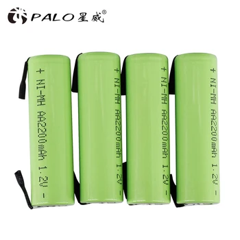 1~4gab AA Baterijas 2200mAh 1,2 V NiMH Uzlādējamās Baterijas Elektronisko Cigarešu Akumulatoru Bezauklas Telefona Skuvekli Toothbrus