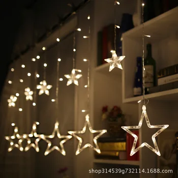 2.5 M 138 led zvaigžņu string gaismas Ziemassvētku pasaku gaismas vainags led aizkaru kāzu mājas puse, dzimšanas dienas apdare