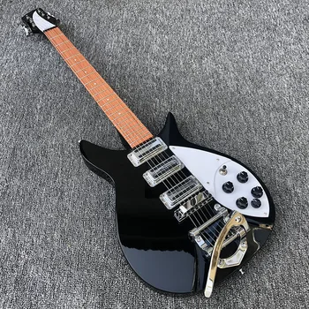 2019 Augstas kvalitātes Ricken 325 elektriskā ģitāra,garums ģitāru stīgu ir 628 mm,tremolo Tailpiece,bezmaksas piegāde