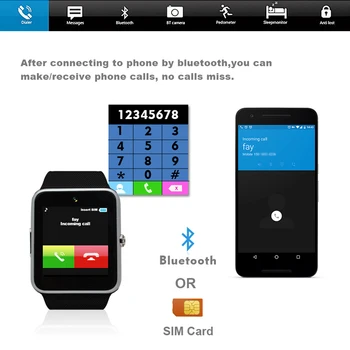 2019 Bluetooth Smart Skatīties Iphone Tālruni, Huawei, Samsung Xiaomi Android Atbalsta 2G SIM TF Karti Kameras Smartwatch PK X6 Z60