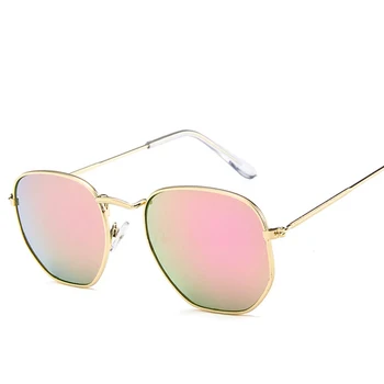 2019 Daudzstūru Saulesbrilles Sieviešu Brilles Dāma Luksusa Retro Metāla, Saules Brilles Vintage Spogulis Oculos De Sol Feminino UV400