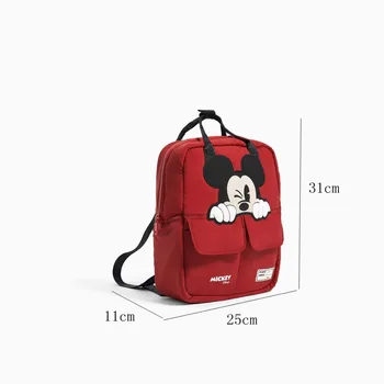 2019 Disney jaunas sarkanās Mickey mugursoma no ceļojumu mugursoma dāmas karikatūra ikdienas soma