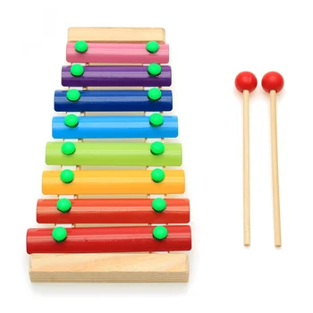 2019 JAUNAS Koka Xylophone Mūzikas Instrumentu 8 Toņi Rotaļlietas Multicolor Bērniem Bērniem Bērnu ASD88
