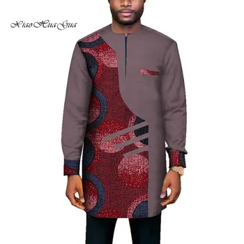 2020 Tendence Āfrikas Vīriešu Drēbes, Vīriešu garām Piedurknēm Raibs Dashiki Ilgi Top Āfrikas Drukāt Cēloņu Kāzu Āfrikas Apģērbu WYN669
