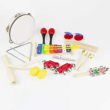 22 Gab. Toddler Mūzikas Instrumentiem, kas minēti Sitamie instrumenti Rotaļlietas Toddler Muzikālo Rotaļlietu Komplekts Ritma Grupa Iestatīt Dzimšanas dienas Dāvanu Nāve