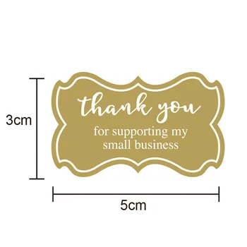 250pcs 3*5cm Kraftpapīrs Paldies, Jūsu Pasūtījums Uzlīmes, Zīmogu Etiķetes Paldies par Iepirkšanās Atbalstīt Manu Mazo Uzņēmumu Piegāde