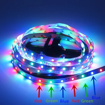 2835 RGB LED Strip Gaismas 5M 10M 15M Ūdensizturīgs Diožu Lente LED Sloksnes, Lentes DC 12V IS LED RGB Mūzikas Wifi Tālvadības pults