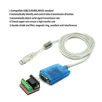 3.2 ft/1M USB 2.0 RS-485 RS-422 DB9 COM Seriālā Porta Ierīci Converter Adaptera Kabeli, Atbalsta Windows 10, 8, 7, XP un Mac