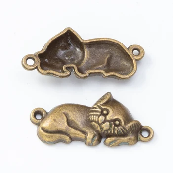 30 gabali retro metāla cinka sakausējuma kaķis Kulons par DIY roku darbs rotaslietas, kaklarota, padarot 8183