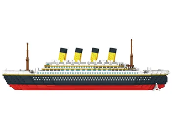 3800 gab PZX Mini bloki Titanic Ēka, Ķieģeļu Modeli, Liela izmēra 60cm Skaitļi Izglītības Rotaļlietas, Laivu Juguetes Meitenes Dāvanas Bērniem