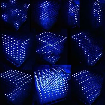 3D LED Gaismas Brusas White Blue Ray Kuba 8*8*8 LED Kubs DIY Komplektu Elektronisko Suite w/Ieprogrammēto IC par Arduino Par dāvanu