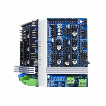 3D Printeri Kontrolieris Komplekts Mega 2560 Uno R3 Starter Kits+RAMPAS 1.6+5gab DRV8825 Stepper Motor Vadītāja + LCD 12864 Reprap