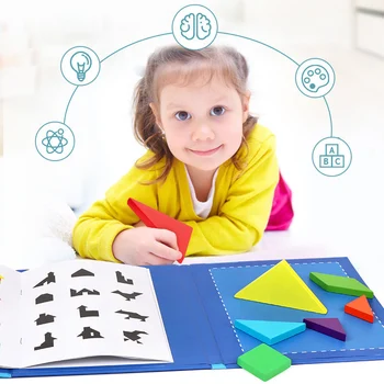 3D Puzles, Mozaīkas Izglītības Bērnu Koka Modelis ToysAnimal Ēku Mācību Puzzle Magnētisko Bērnu Izglītības rotaļlietas, Spēles