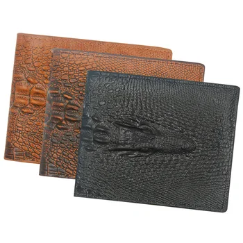 3D drukas maku vīriešiem Aligators ādas maks īss vīriešu maku Vintage carteira masculina Plānas billetera hombre couro naudas maiss