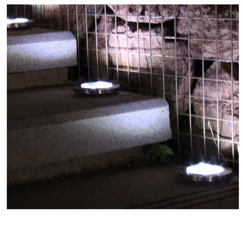 4gab/daudz Ūdensdrošs LED Zālienu Gaismas Saules Aprakti Lampas Dārzs/Parks/Darbības Ainavu Kanālu, Āra Apgaismojums Foršs Silts 8/12/16LEDs