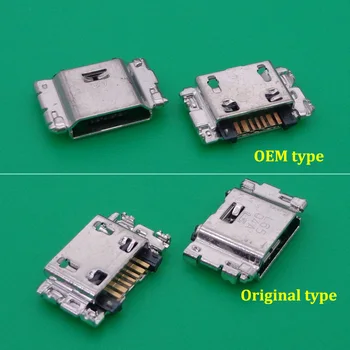 500pcs/daudz Micro USB Uzlādes Ostas Jack Savienotājs Samsung J5 SM-J500 J1 SM-J100 J100 J500 J5008 J500F J7 J700 J700F J7008