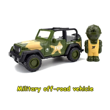 6 Veidu Sakausējuma Militāro Auto Rotaļlietas Zēniem Lējumiem Inerciālas Pull Atpakaļ SUV Kara autocisternām, Rotaļu Modeli s Dāvanas Bērniem