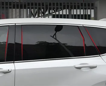 6Pcs/Komplekts Auto Loga Ailē Aizsardzības Uzlīmes Logā Pīlārs Apdare Uzlīme Vāciņš Melns, der Honda CRV 2017 2018 2019