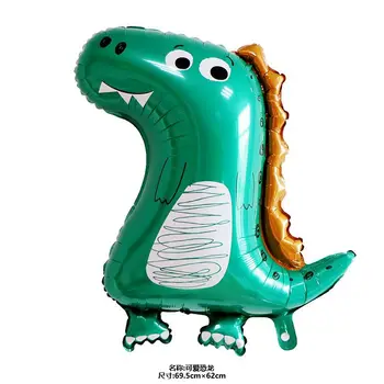 6pcs Dinozauru Puse Balonu Dinozauru Dzimšanas dienu, Bērniem, Pusei Folijā 32 Collu Numuru Baloni Džungļu Dzimšanas dienas svinības Rotājumi Globos