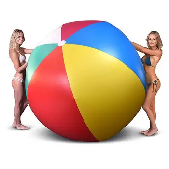 80/100/150cm Liela Izmēra Piepūšamo Pludmales Bumbu, Ūdens Sportu Vasarā Rotaļlietas Bērniem, Pieaugušajiem Spēli Puse Bumbu Āra Fun Balonu PVC