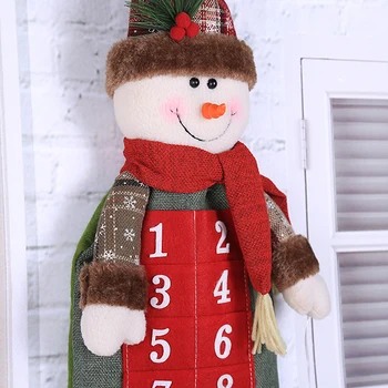 90*23cm Ziemassvētku Adventes Kalendārs Ziemassvētku Vecīti, Sniegavīru Ziemassvētki Jaunais Gads Countdown Piekārtiem Rotājumi Mājas Birojs Durvju Apdare