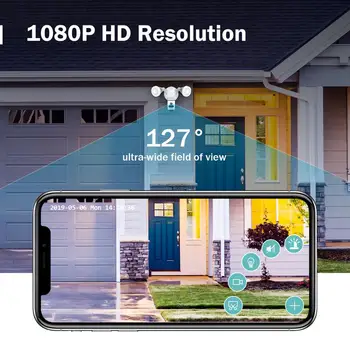 ANNKE 1080P AI Prožektors Kamera HD Wifi IP Kamera Ar divvirzienu Audio ar Vairākām Inteliģentās Noteikšanas Funkcijas IP55 Ūdensizturīgs