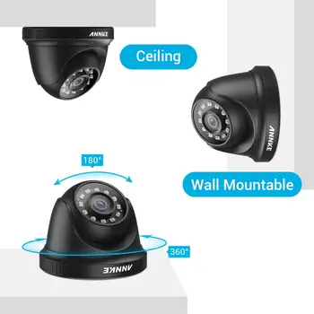 ANNKE 2MP 1080P HD Drošības Uzraudzības Sistēmas Kamera IS-Cut Nakts Redzamības Audio Ierakstu Ūdensizturīgs Korpuss Kameras Komplekts