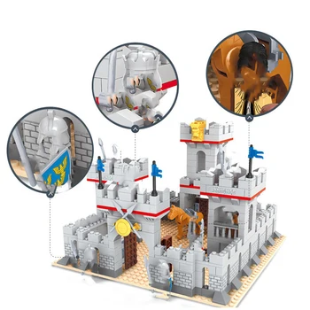 AUSINI 27906 Komplekti, Pilsētas Pils 686pcs 3D Modeli, Celtniecības Bloki, Ķieģeļi, Rotaļlietas, Hobijiem, Par Bērniem DIY Izglītības Zēni Dāvanu