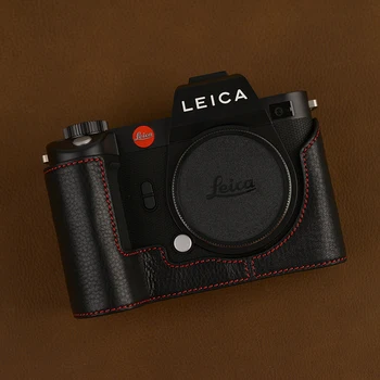 AYdgcam Roku darbs Īstas Ādas Fotokameras soma Pusi Ķermeņa Leica SL2 Kameras Soma Apakšējā Vāciņa Roktura Vintage Lietu