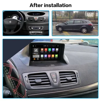 Android 10.0 Auto Stereo Multimediju Atskaņotājs, GPS Glonass Navigācijas Renault Megane 3 Fluence 2009-Video Radio BT galvas vienības