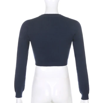 Argyle Ģeometriskā Trikotāžas Y2K Jaciņa ar garām Piedurknēm, V veida Kakla Vintage Pleds Džemperi Sievietēm 2020. Gadam Kultūraugu Top Sieviešu Džemperis Tērpiem