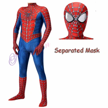 Augstas Kvalitātes Cosplay Tērpu, Masku Pieaugušo Un Bērnu Halloween Kostīms, Sarkans Melns Spandex 3D Cosplay Apģērbi